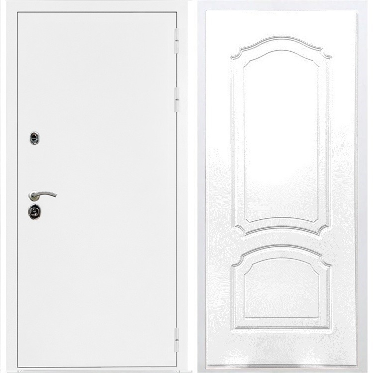 Входная металлическая дверь Триумф Белая шагрень ФЛ-140 Белый силк сноу 31606