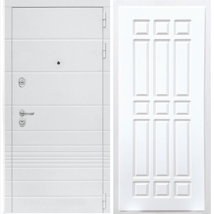 Входная белая дверь Италия ФЛ-33 Белый силк сноу 34107