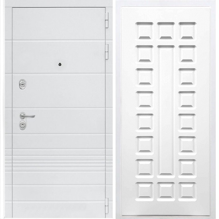 Входная белая дверь Италия ФЛ-183 Белый ясень 34127