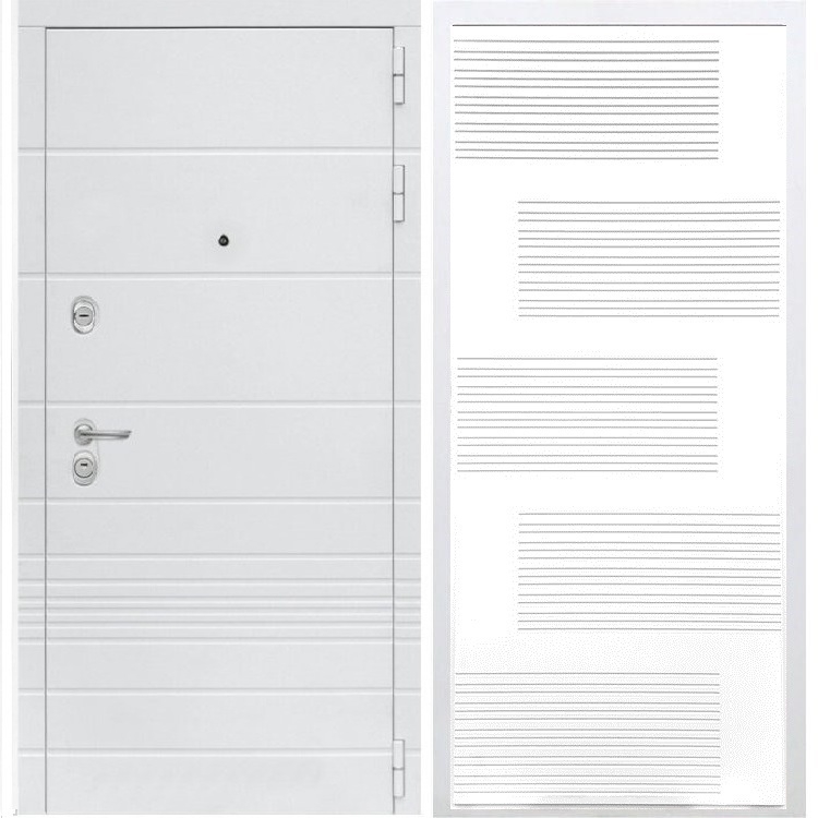 Входная белая дверь Италия ФЛ-185 Белый силк сноу 34157