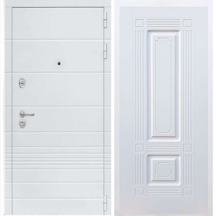 Входная белая дверь Италия ФЛ-2 Белый силк сноу 34168