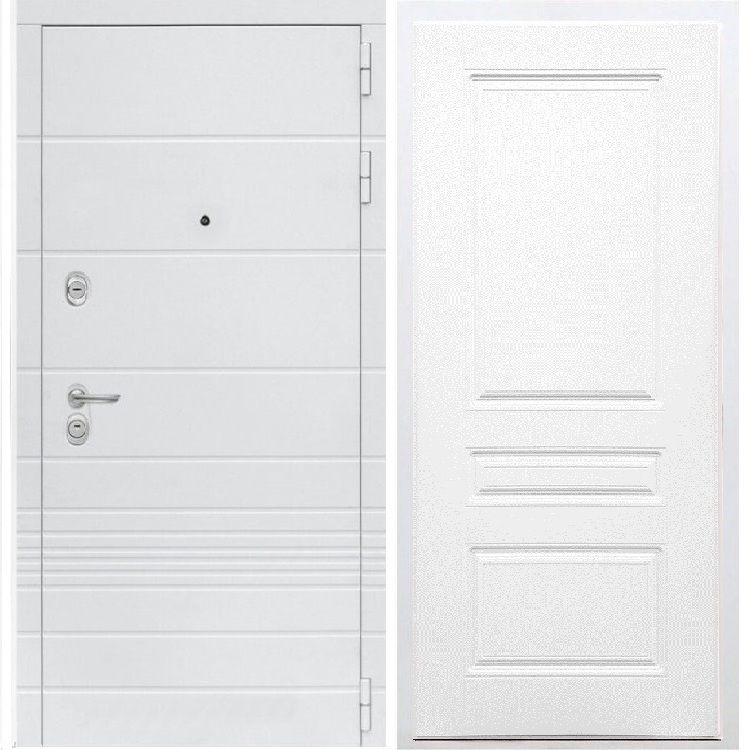 Входная белая дверь Италия ФЛ-243 Белый ясень 34189