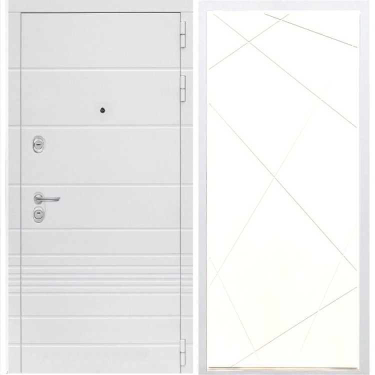 Входная белая дверь Италия ФЛ-291 Белый силк сноу 34197