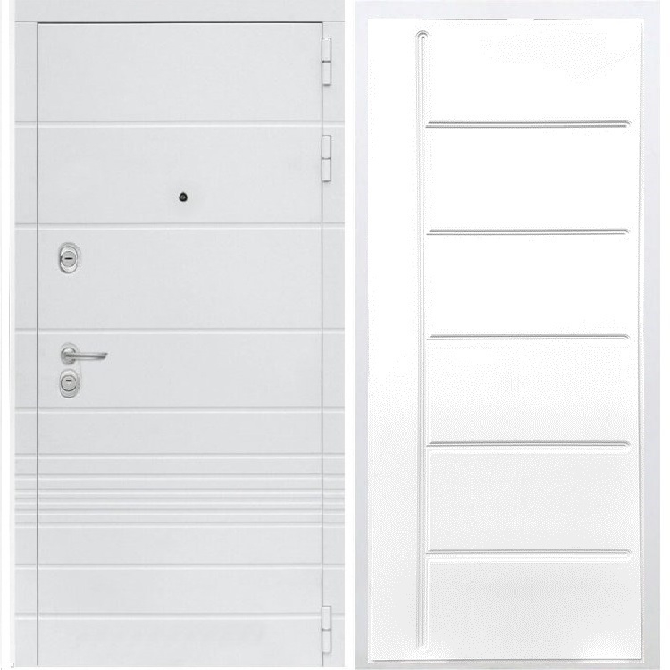 Входная белая дверь Италия ФЛ-102 Белый силк сноу 34248