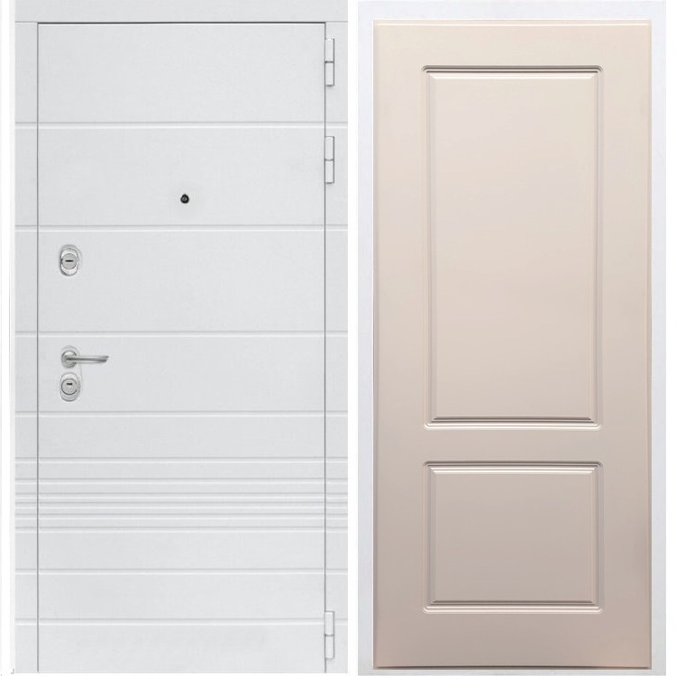 Входная белая дверь Италия ФЛ-117 Силк муссон 34260