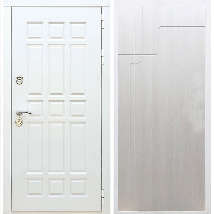 Входная белая дверь DALLAS ФЛ-246 Лиственница беж 32760