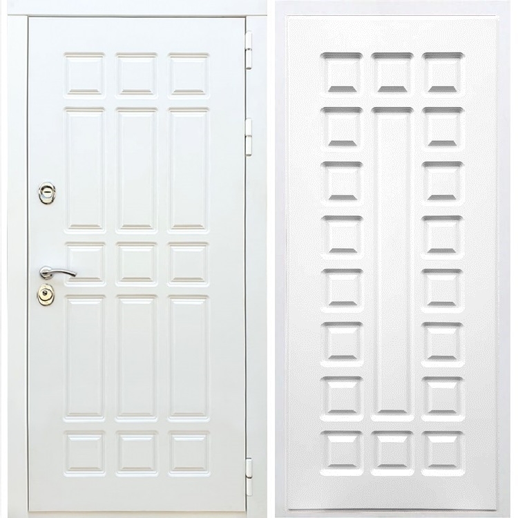 Входная белая дверь DALLAS ФЛ-183 Белый ясень 32782