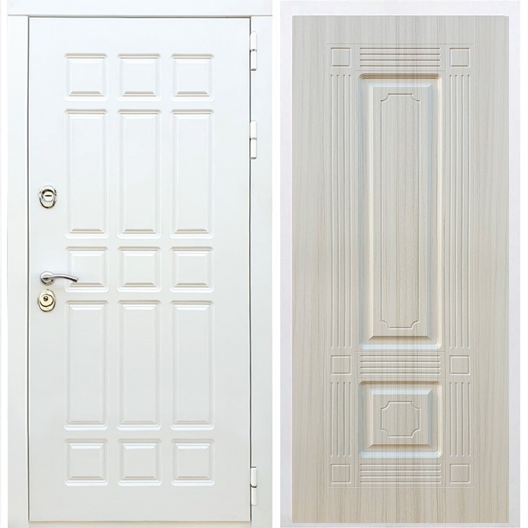 Входная белая дверь DALLAS ФЛ-2 Сандал белый 32822