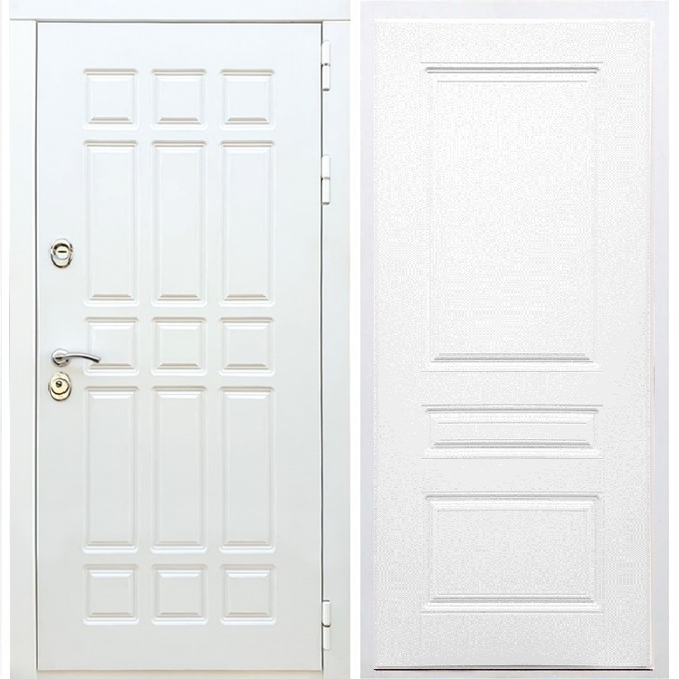 Входная белая дверь DALLAS ФЛ-243 Белый ясень 32844