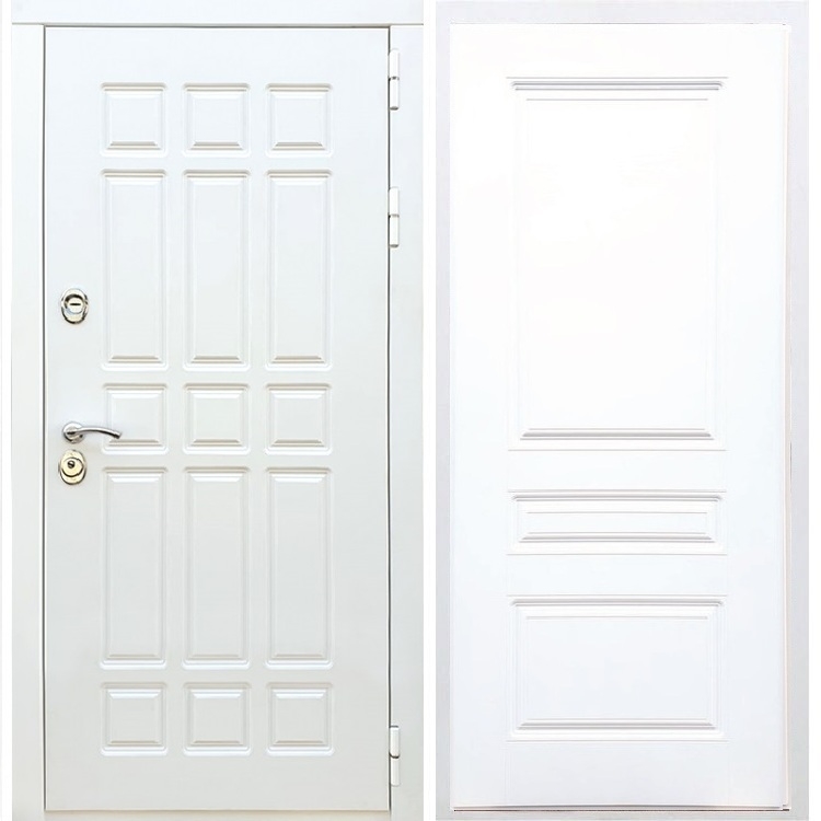 Входная белая дверь DALLAS ФЛ-243 Белый силк сноу 32848