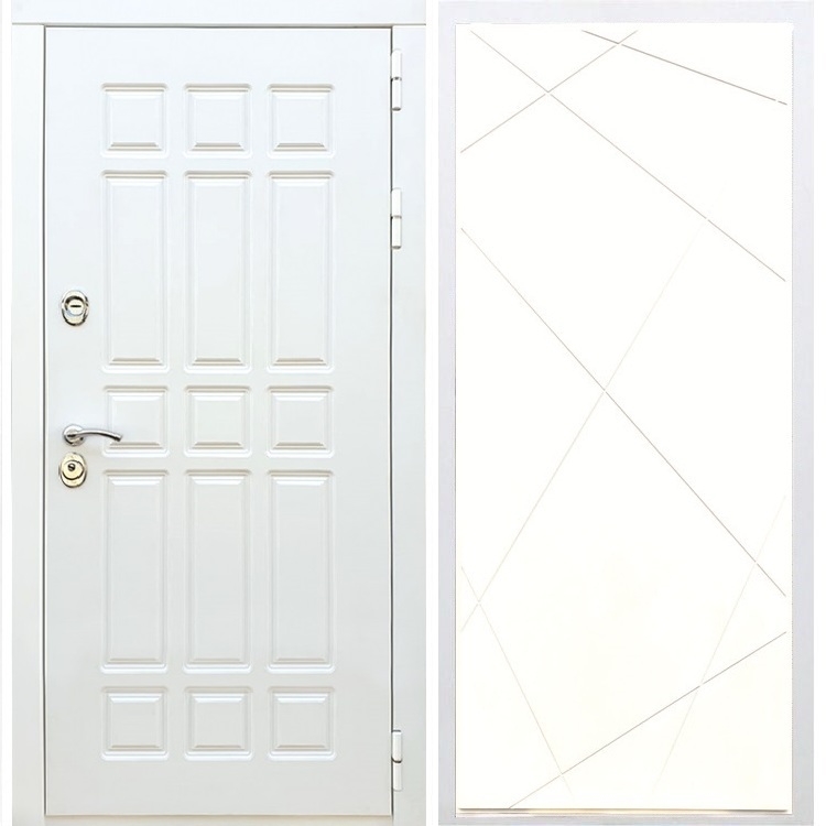 Входная белая дверь DALLAS ФЛ-291 Белый силк сноу 32852