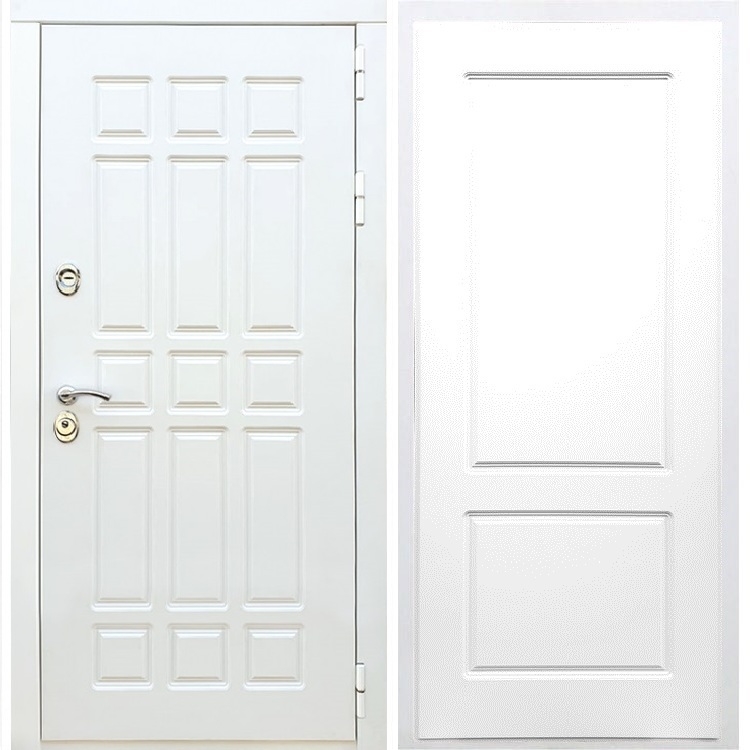 Входная белая дверь DALLAS ФЛ-117 Белый силк сноу 32912