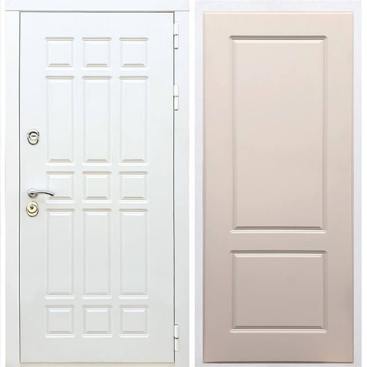 Входная белая дверь DALLAS ФЛ-117 Силк муссон 32915