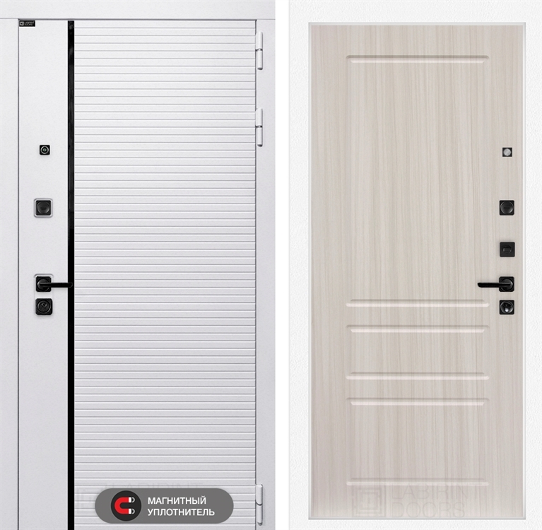 Входная белая дверь Лабиринт ROYAL 03 - Сандал белый 3918961