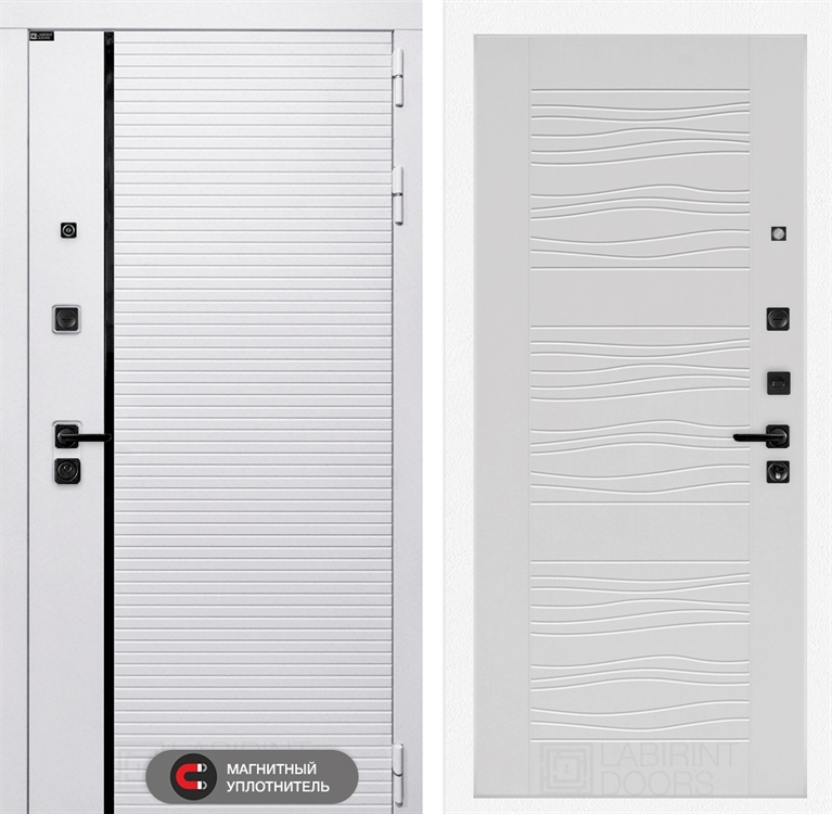 Входная белая дверь Лабиринт ROYAL 06 - Белое дерево 3919160