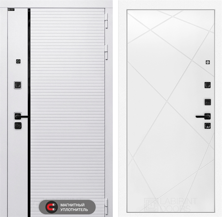 Входная белая дверь Лабиринт ROYAL 24 - Белый софт 3918415