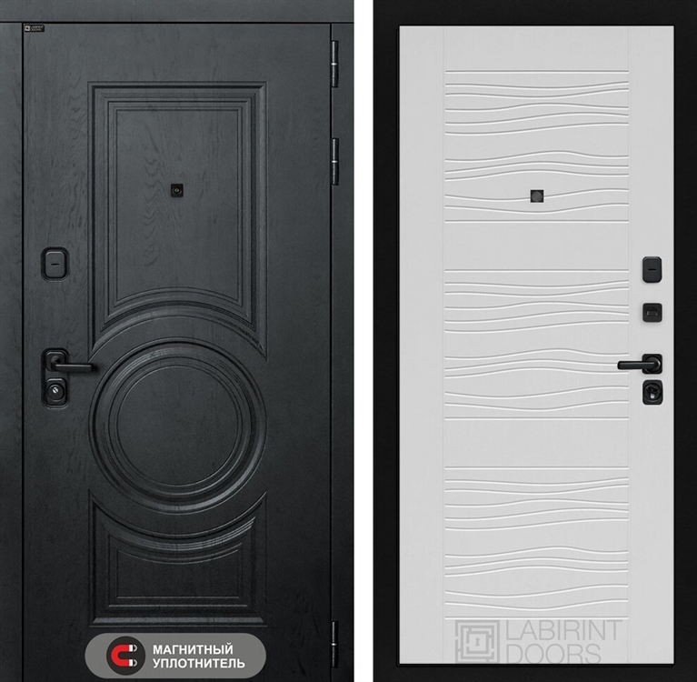 Входная металлическая дверь Лабиринт GRAND 06 - Белое дерево 42279