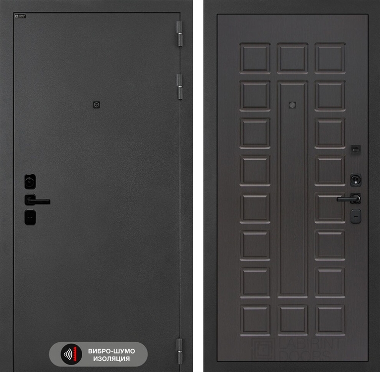 Входная металлическая дверь Лабиринт ACUSTIC 04 - Венге 42319