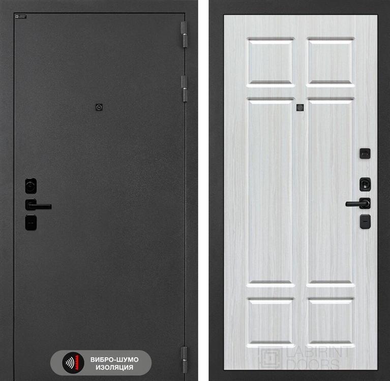 Входная металлическая дверь Лабиринт ACUSTIC 08 - Кристалл вуд 42324