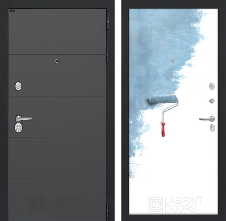 Входная металлическая дверь Лабиринт ART 28 - Грунт под покраску 42354