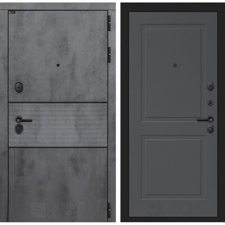 Входная металлическая дверь Лабиринт INFINITY 11 - Графит софт 42491