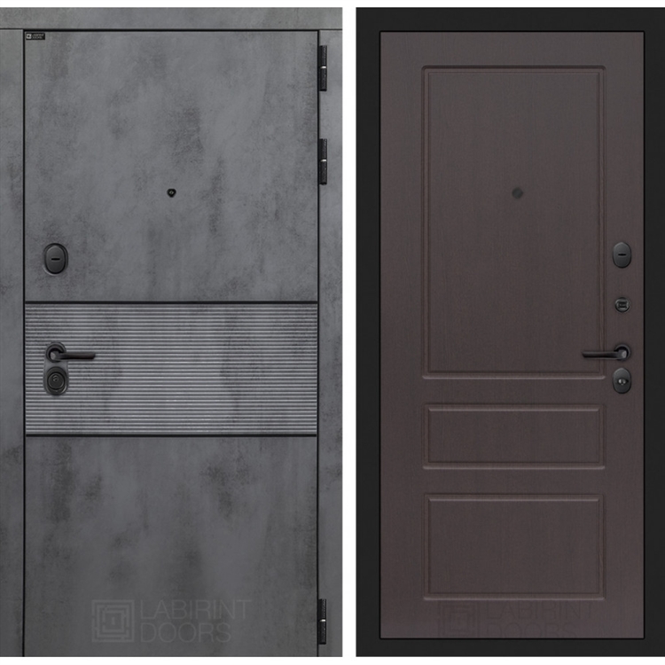 Входная металлическая дверь Лабиринт INFINITY 03 - Орех премиум 42493
