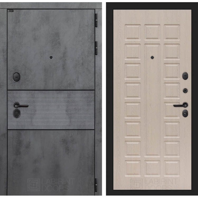 Входная металлическая дверь Лабиринт INFINITY 04 - Беленый дуб 42502
