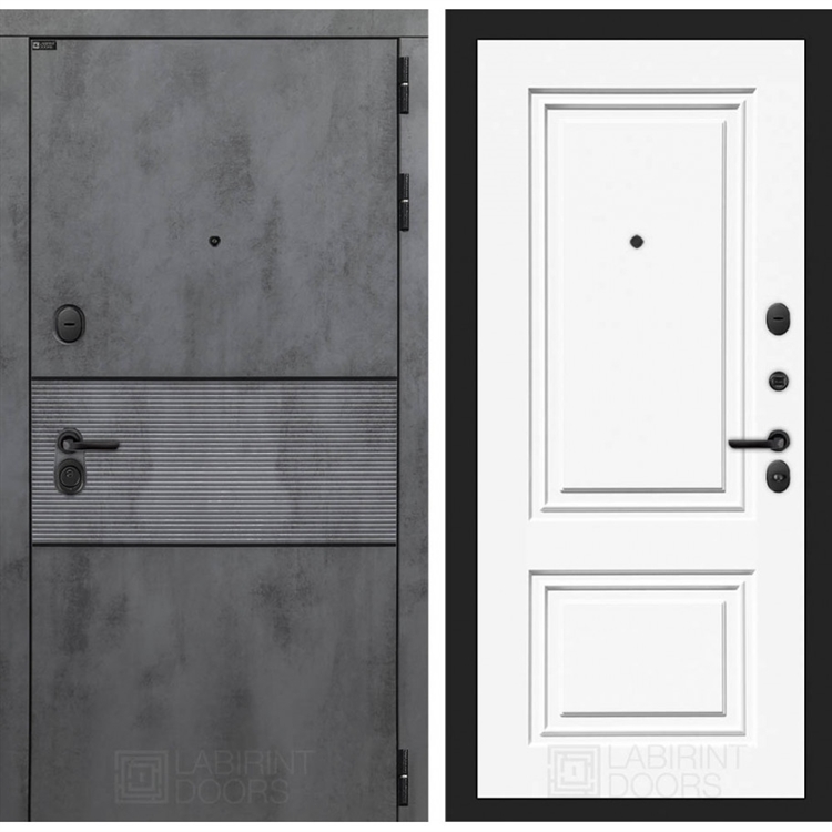 Входная металлическая дверь Лабиринт INFINITY 26 Эмаль - RAL-9003 42516