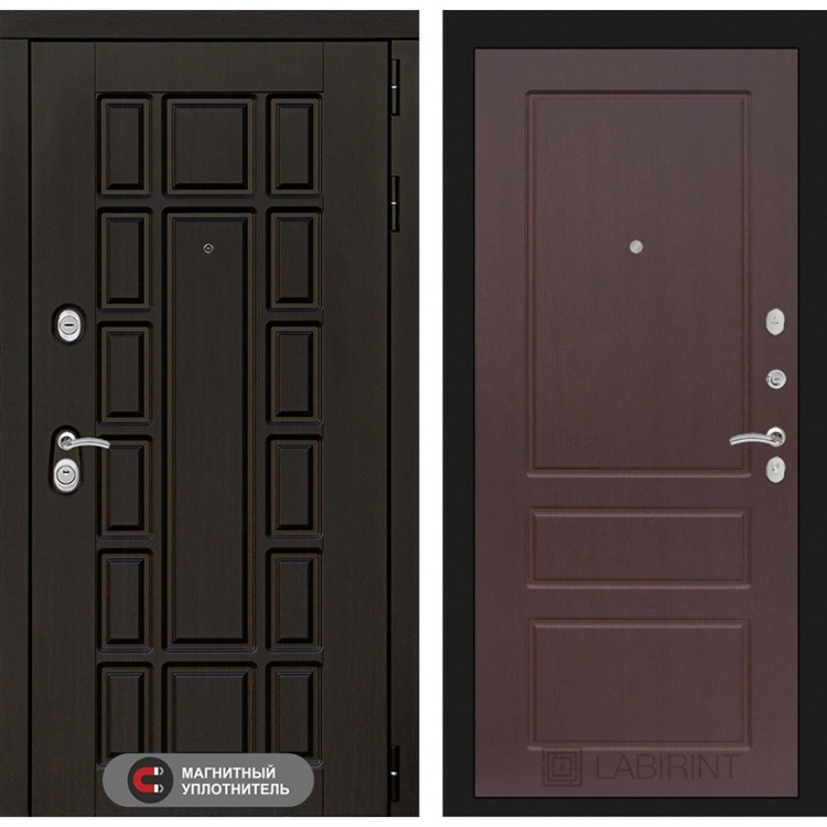Входная металлическая дверь Лабиринт Нью-Йорк 03 - Орех премиум 1647813