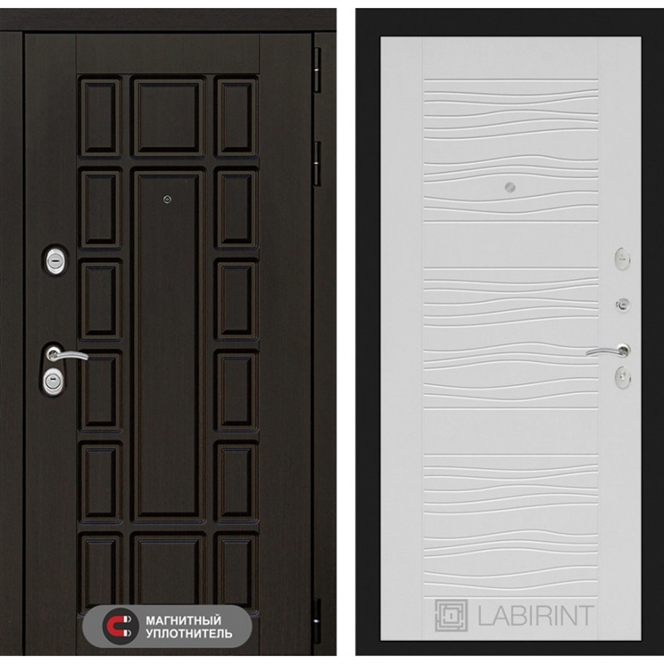 Входная металлическая дверь Лабиринт Нью-Йорк 06 - Белое дерево 1647816