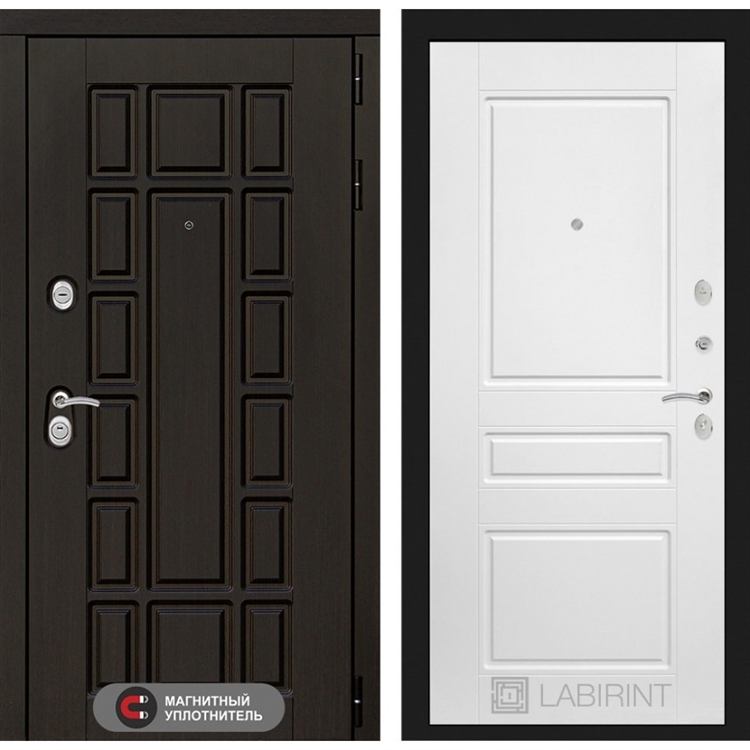 Входная металлическая дверь Лабиринт Нью-Йорк 03 - Белый софт 1883495