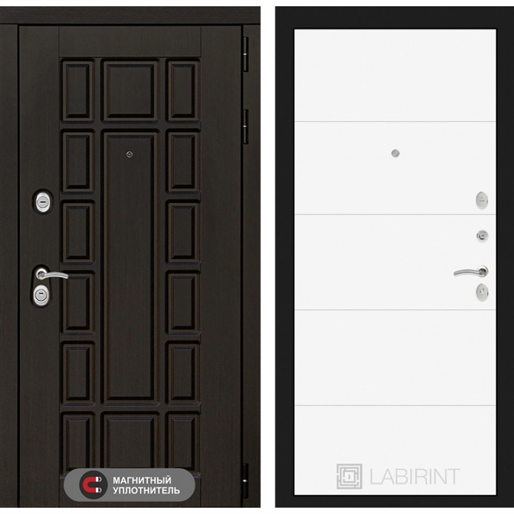 Входная металлическая дверь Лабиринт Нью-Йорк 13 - Белый софт 2354909