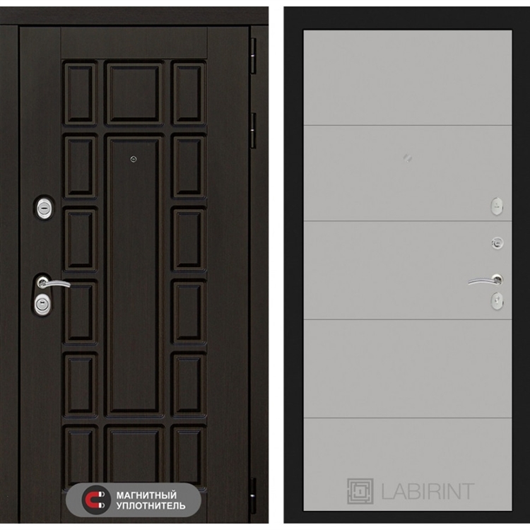 Входная металлическая дверь Лабиринт Нью-Йорк 13 - Грей софт 2354925