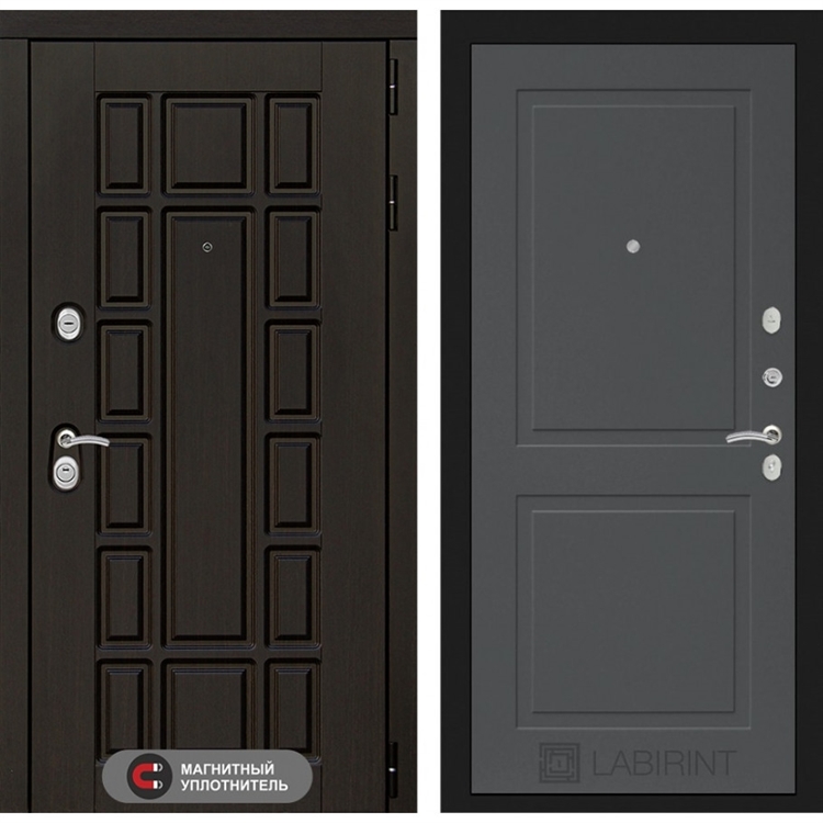 Входная металлическая дверь Лабиринт Нью-Йорк 11 - Графит софт 1647799