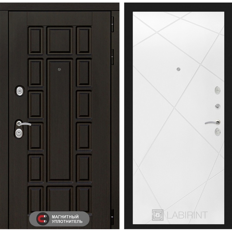 Входная металлическая дверь Лабиринт Нью-Йорк 24 - Белый софт 3919345