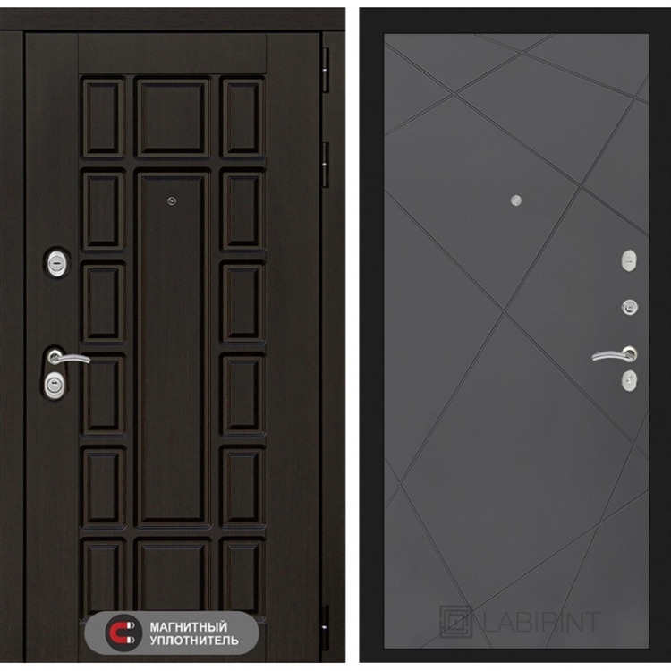 Входная металлическая дверь Лабиринт Нью-Йорк 24 - Графит софт 3919346