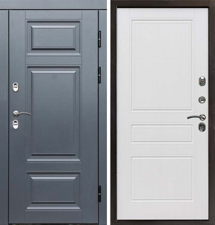 Входная металлическая дверь с терморазрывом Интерма Классика Лиственница 42657