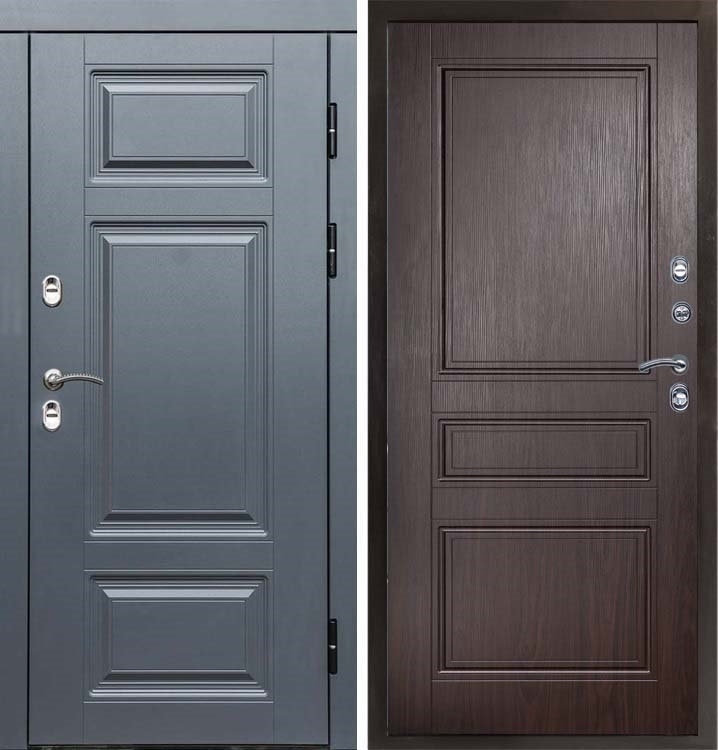 Входная металлическая дверь с терморазрывом Интерма Классика Венге 42658
