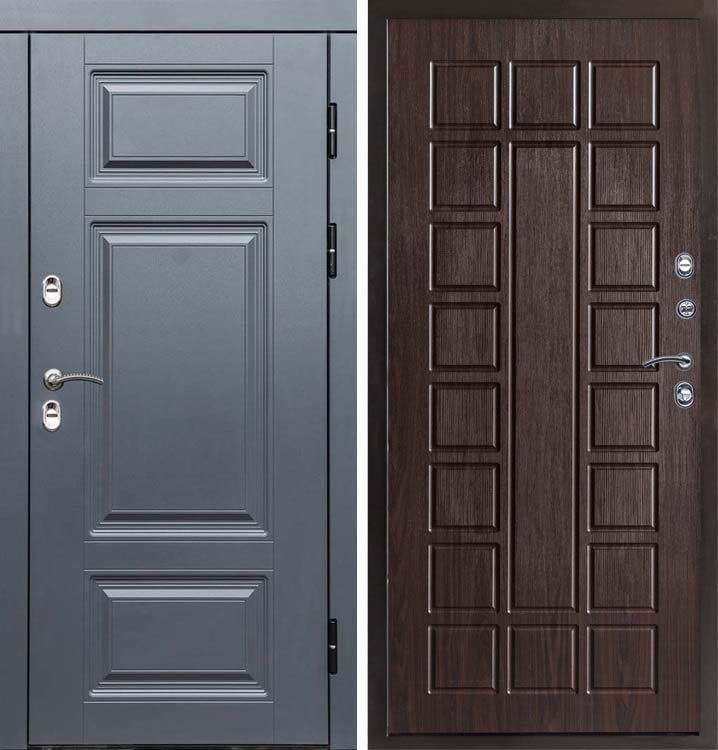 Входная металлическая дверь с терморазрывом Интерма Престиж Венге 42651