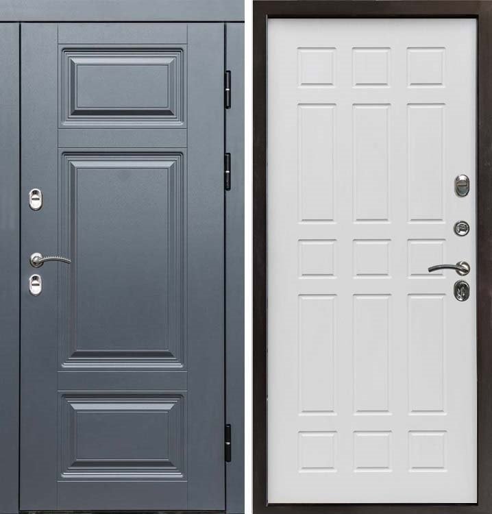 Входная металлическая дверь с терморазрывом Интерма Спарта Белое дерево 42642