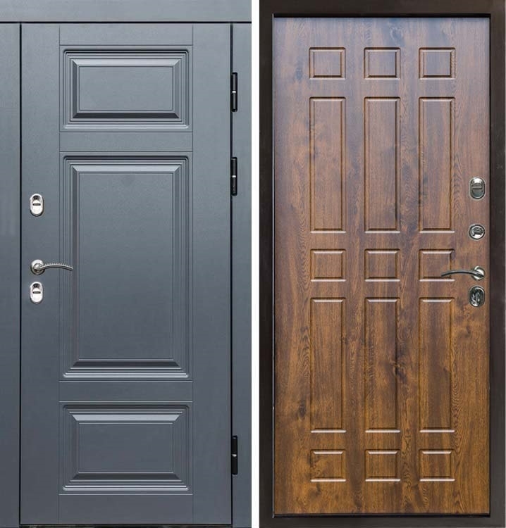 Входная металлическая дверь с терморазрывом Интерма Спарта Дуб 42644