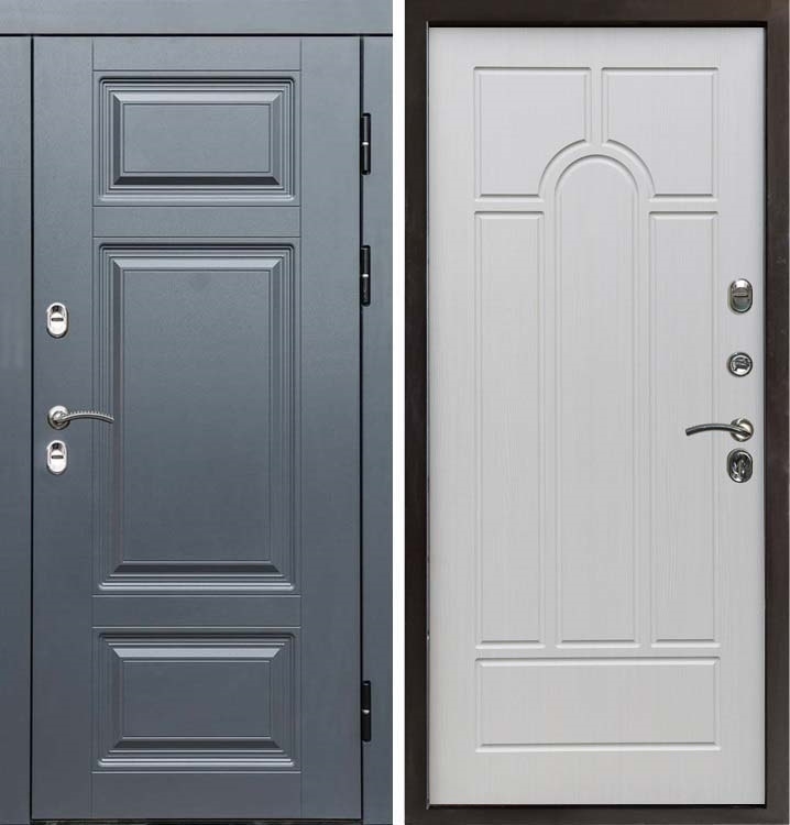 Входная металлическая дверь с терморазрывом Интерма Арка Лиственница 42641