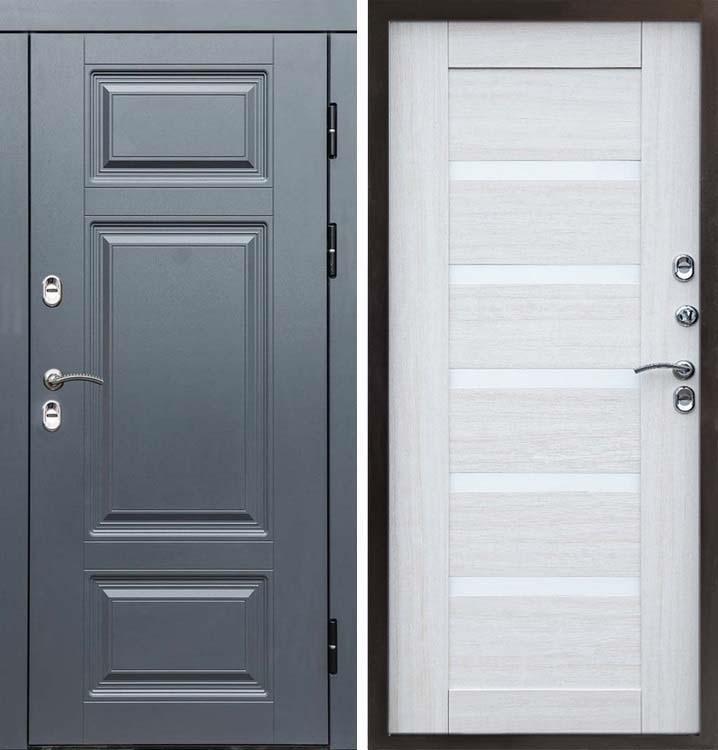 Входная металлическая дверь с терморазрывом Интерма Царга Лиственница 42638