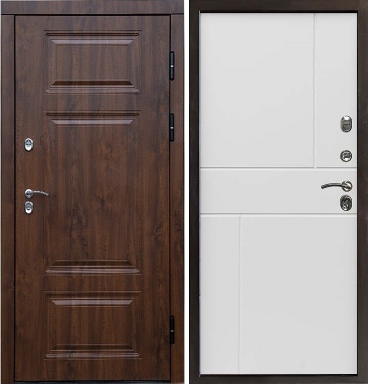 Входная металлическая дверь Термо Премиум Горизонт Белый матовый 42891