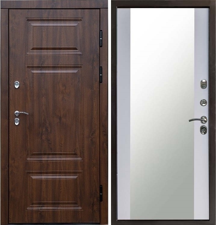 Входная металлическая дверь Термо Премиум Триумф СБ-16 с зеркалом Белый софт 42861