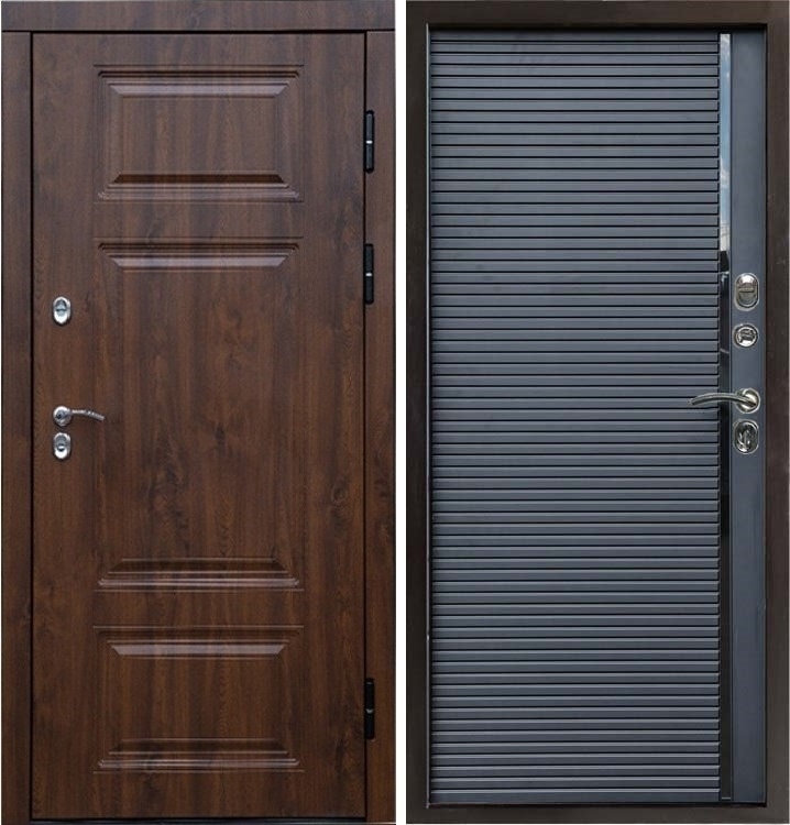 Входная металлическая дверь Термо Премиум фл-248 Черный кварц, вставка черный молдинг 42896