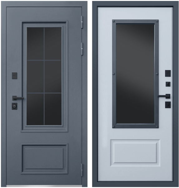 Входная дверь АСД Терморазрыв 3К Эльбрус с окном и английской решеткой 43027