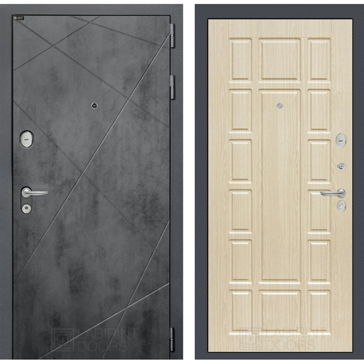 Входная металлическая дверь Лабиринт LOFT 12 - Беленый дуб 43471