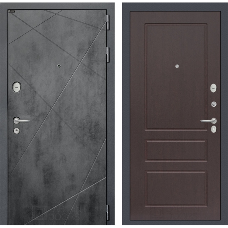 Входная металлическая дверь Лабиринт LOFT 03 - Орех премиум 43478