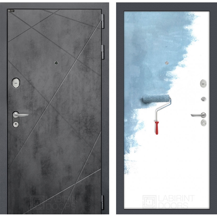 Входная металлическая дверь Лабиринт LOFT 28 - Грунт под покраску 43491